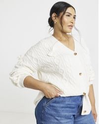 Simply Be - Bow Detail Longline Cardigan - Lyst