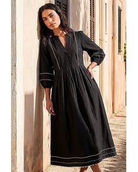Roman - Roman Ric Rac Collared Midi Dress - Lyst
