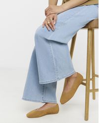 JD Williams - Classic Suede Ballerinas Ex Wide - Lyst