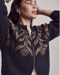 Julipa - Knitted Zip Through Cardigan - Lyst
