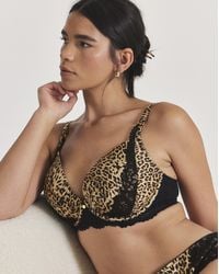 Pretty Secrets - Satin & Lace Full Cup Bra - Lyst