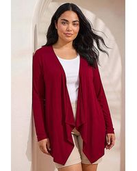 Roman Curve - Waterfall Front Cardigan - Lyst