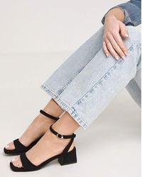 Simply Be - Barely There Low Block Heel Standard - Lyst