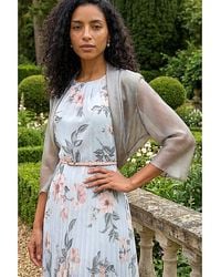 Roman - Roman 3/4 Sleeve Ruched Chiffon Bolero - Lyst