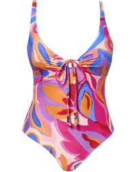 Simply Be - High Apex Swimsuit - Lyst