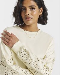 Simply Be - Cut Work Sleeve Sweatshirt - Lyst