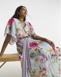 Joanna Hope - Printed Pleated Dress - Lyst