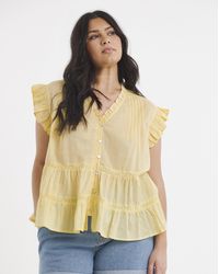 Simply Be - Tiered Blouse - Lyst
