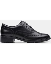 Clarks - Havisham Oak Brogue Wide Fit - Lyst