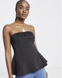 Simply Be - Fit And Flare Bandeau Top - Lyst