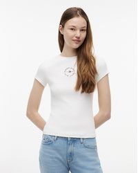 Simply Be - Tommy Jeans Slim Logo Rib Tee - Lyst