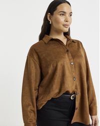 Simply Be - Suede Shirt - Lyst