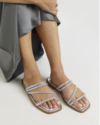 JD Williams - Sparkly Asymmetric Mule Wide - Lyst