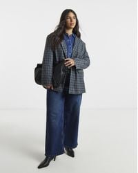Simply Be - Oversized Check Blazer - Lyst