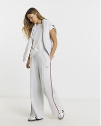 adidas - Pleated Wide Leg Joggers - Lyst