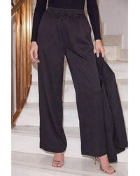 Roman - Roman Textured Wide Leg Trouser - Lyst
