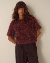 Monsoon - Terri Short Sleeve Fringe Top - Lyst