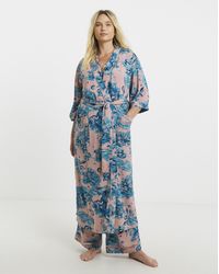 Figleaves - Printed Viscose Maxi Gown - Lyst