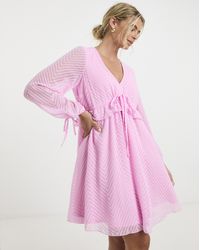 Simply Be - Georgette Frill Skater Dress - Lyst