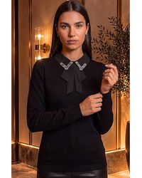 Roman - Roman Collar Knit Jumper - Lyst