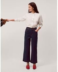 Monsoon - Hallie Crop Wide Leg Jeans - Lyst