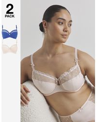 Pretty Secrets - 2 Pack Rachel Embroidery Balcony Bras - Lyst