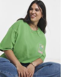 Simply Be - Palm Detail Embroidered T-Shirt - Lyst
