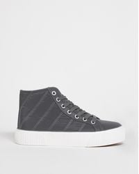 Simply Be - Quilted Hi Top Trainers Wide Fit - Lyst