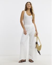 Pieces - Bonnie High Waist Jersey Trousers - Lyst