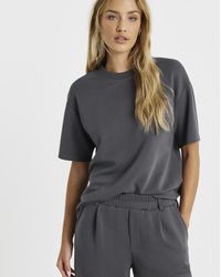 Simply Be - Sbe Luxe Modal Short Sleeve Sweatshirt - Lyst