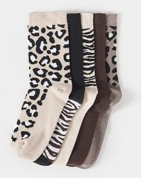Pretty Secrets - 5 Pack Ankle Socks-Wide Fit - Lyst