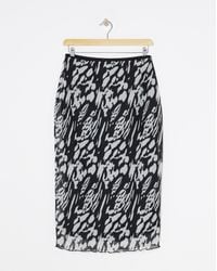 Simply Be - Mesh Overlay Midi Skirt - Lyst