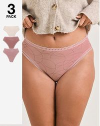 Sloggi - 3Pk Gocrush Tai Knicker - Lyst