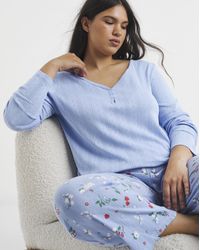 Pretty Secrets - Pointelle Henley Top Pyjama Set - Lyst