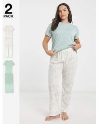Simply Be - Value 2 Pack Pyjama Sets - Lyst