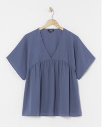 Simply Be - V Neck Smock Top - Lyst