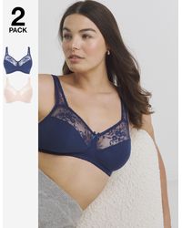 Pretty Secrets - 2 Pack Lace Non Wired Full Cup Bras - Lyst