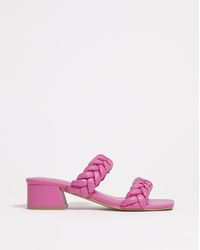 Simply Be - Plaited Low Heeled Sandals Ex Wide - Lyst