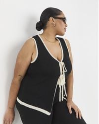 Simply Be - Tie Front Waistcoat Co-Ord - Lyst