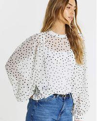 Simply Be - Exaggerated Sleeve Blouse - Lyst