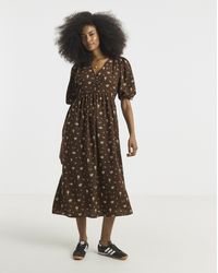 Simply Be - Button Through Midi Dress - Lyst