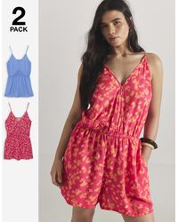 Simply Be - Value 2 Pack Beach Playsuits - Lyst