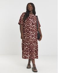 Simply Be - Waffle Drop Waist Midi Dress - Lyst