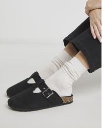 Simply Be - Buckle Footbed Closed Toe Mule Ex Wide - Lyst