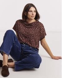 Simply Be - High Neck Cap Sleeve Mesh Top - Lyst