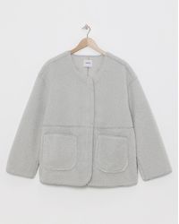 Simply Be - Round Neck Borg Jacket - Lyst