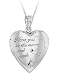 iJewel - Sterling Heart Locket Necklace - Lyst