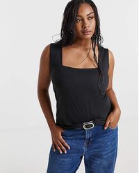 Simply Be - Double Layer Square Neck Vest - Lyst