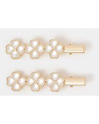 Accessorize - 2-Pack Clover Hair Clips - Lyst