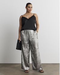 Joanna Hope - Hammered Foil Wide Trouser - Lyst
